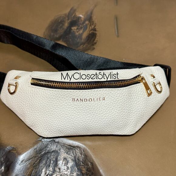 BANDOLIER Leather Fannie Pack Gold Buckle NEW RARE! Belt Bag Adjustable Strap - Picture 7 of 9